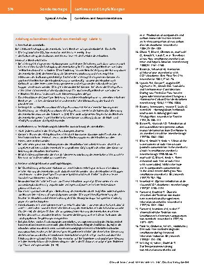 Vorschauseite 6: Atemkalk: Hinweise zu korrektem Umgang und fachgerechter Nutzung in Rückatemsytemen*