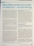 Vorschauseite 1: Mobile Pflege und Betreuung in Zeiten von SARS-CoV-2 - ein erstes Resümee