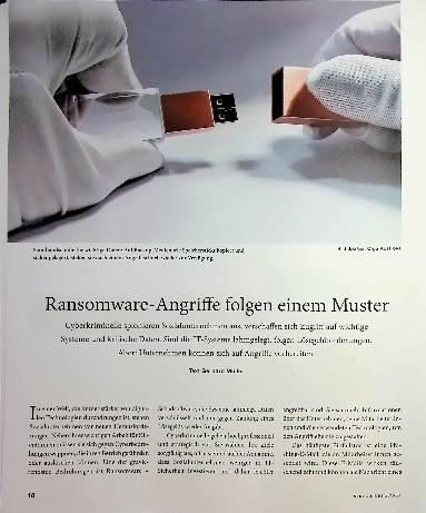 Vorschauseite 1: Ransomware-Angriffe folgen einem Muster.