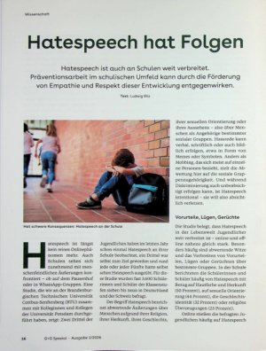 Vorschauseite 1: Hatespeech hat Folgen