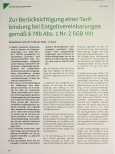 Vorschauseite 1: Zur Berücksichtigung einer Tarifbindung bei Entgeltvereinbarungen gemäß § 78b Abs. 1 Nr. 2 SGB VIII.