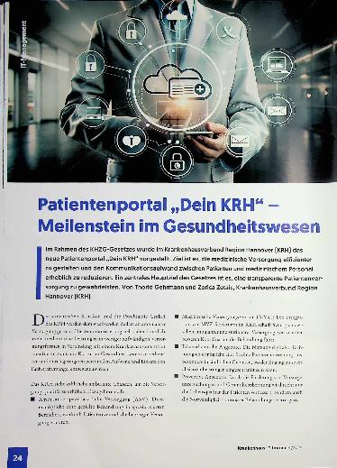 Vorschauseite 1: Patientenportal „Dein KRH“ - Meilenstein im Gesundheitswesen