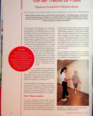 Vorschauseite 1: Von der Theorie zur Praxis Objektives Protokoll für Fußheberorthesen