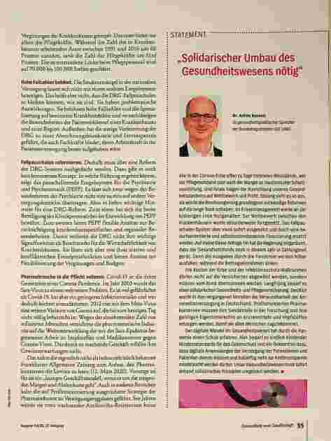 Vorschauseite 6: Kein Weiter so im Medizinbetrieb.