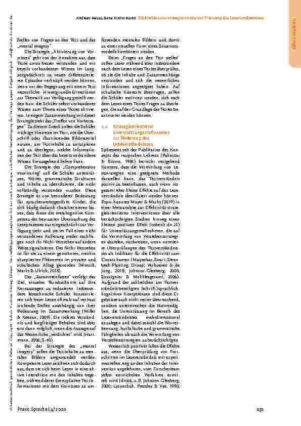 Vorschauseite 3: Effektivität einer strategieorientierten Förderung des Leseverständnisses bei Schülern mit sonderpädagogischem Förderbedarf.