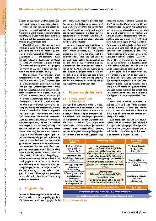Vorschauseite 4: Effektivität einer strategieorientierten Förderung des Leseverständnisses bei Schülern mit sonderpädagogischem Förderbedarf.