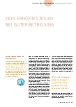 Vorschauseite 1: Kein erhöhtes Risiko bei guter Betreuung