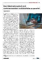 Vorschauseite 1: Beim Datentracking gleich noch die Nutzerstatistiken von Bibliotheken ausgewertet.