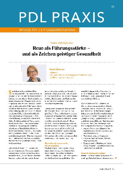 Vorschauseite 1: Reue als Führungsstärke – und als Zeichen geistiger Gesundheit