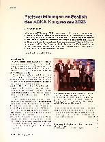 Vorschauseite 1: Preisverleihungen anlässlich des ADKA-Kongresses 2023