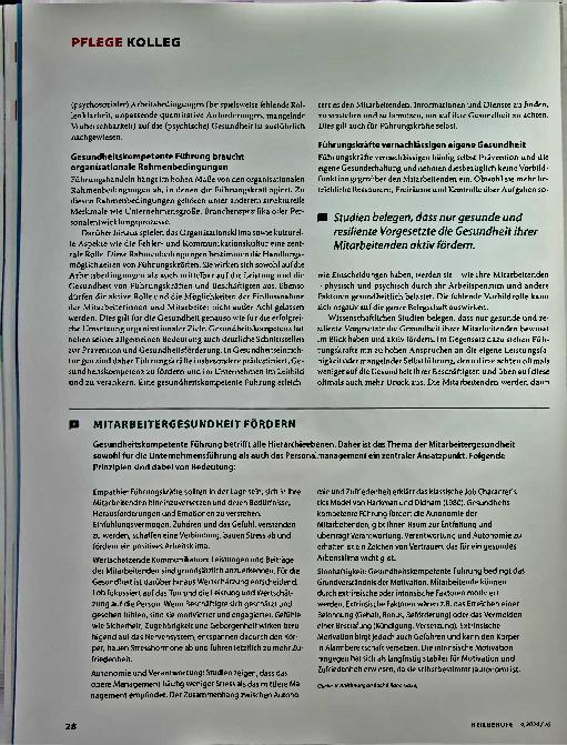 Vorschauseite 2: Mitarbeitergesundheit als Führungsaufgabe