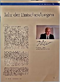 Vorschauseite 1: Jahr der Entscheidungen