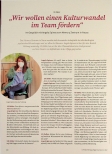Vorschauseite 1: "Wir wollen einen Kulturwandel im Team fördern."