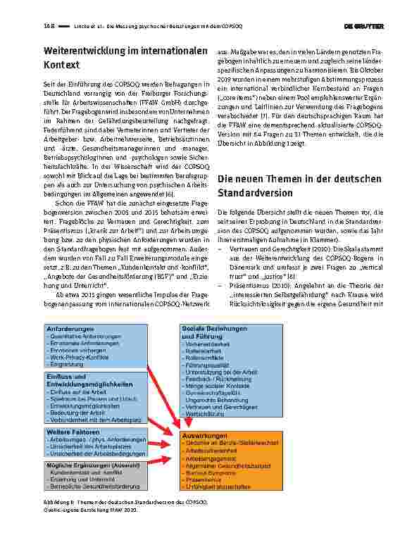 Vorschauseite 2: Die Messung psychischer Belastungen mit dem COPSOQ