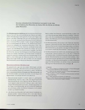 Vorschauseite 2: Zur Geschichte des Würdebegriffs