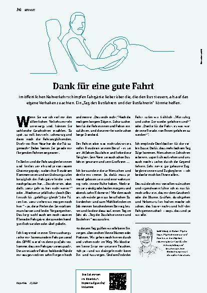 Vorschauseite 1: Dank für eine gute Fahrt.