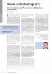 Vorschauseite 1: Das neue Nachweisgesetz - Eine Herausforderung für Personalwesen und Compliance gleichermaßen.