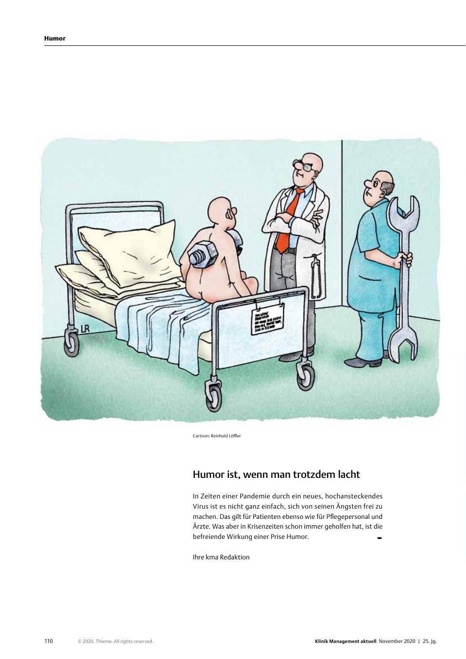 Vorschauseite 1: Humor ist, wenn man trotzdem lacht.