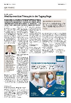 Vorschauseite 1: Medikamentöse Therapie in der Tagespflege