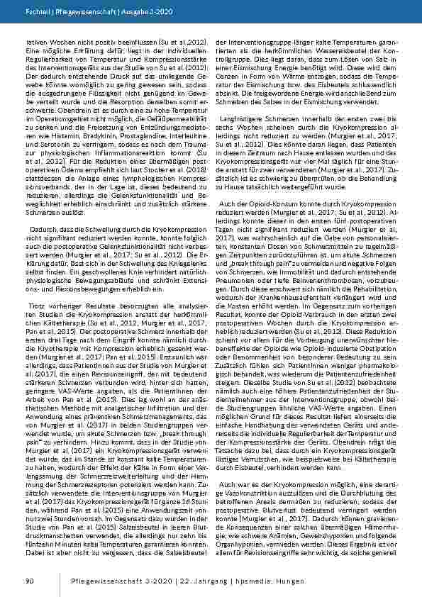 Vorschauseite 6: Kryotherapie vs. Kryokompression nach Knie-Totalendoprothese: Eine narrative Literaturrecherche