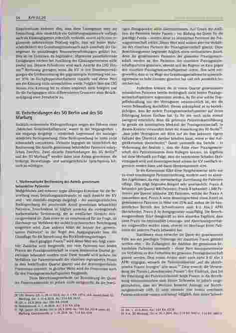Vorschauseite 3: Die Praxisgemeinschaft als „faktische Gemeinschaftspraxis“ Zur Bestimmung des Anteils gemeinsam behandelter Patienten
