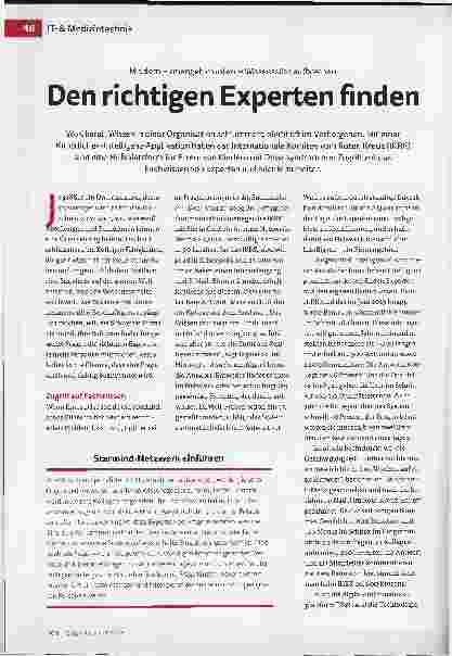 Vorschauseite 1: Den richtigen Experten finden