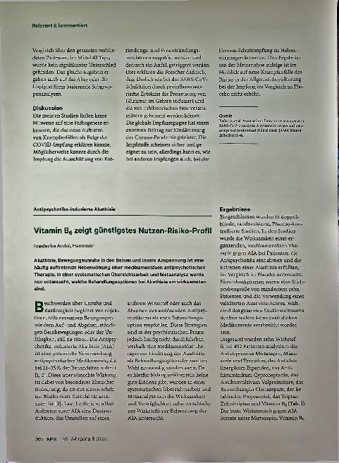 Vorschauseite 2: Keine neuen Krampfanfälle als Nebenwirkung der Corona-Schutzimpfung festgestellt.