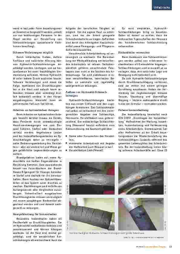 Vorschauseite 2: Hydraulik-Schlauchleitungen sicher verwenden