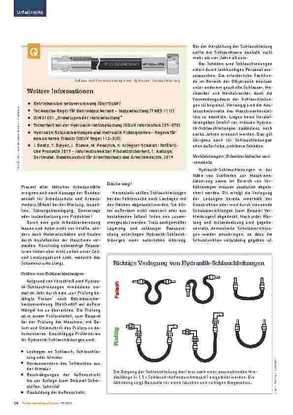 Vorschauseite 3: Hydraulik-Schlauchleitungen sicher verwenden