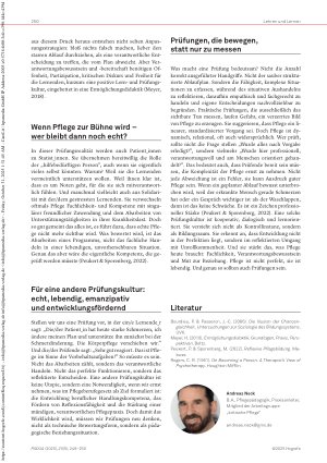 Vorschauseite 2: Die Macht der Prüfung Wenn das Pflegebett zur Bühne wird