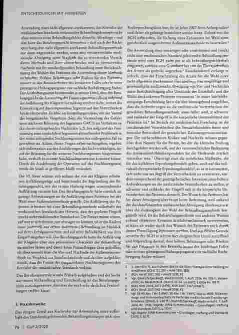 Vorschauseite 2: Medizinische Rechtfertigung und Aufklärungspflichten bei Anwendung einer Außenseitermethode