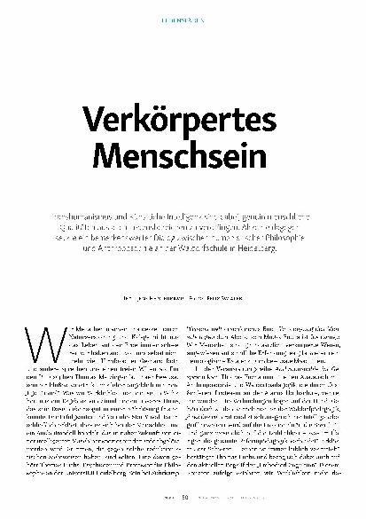 Vorschauseite 1: Verkörpertes Menschsein