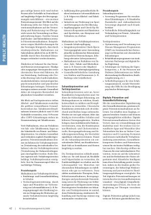 Vorschauseite 2: Prävention voranbringen Der Schlüssel für die Zukunft unseres Gesundheitssystems