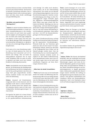 Vorschauseite 2: Ein neues Leben? Wie zwei ehemalige Patienten heute leben – Gesellschaft auf dem Prüfstand