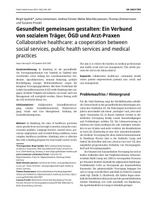 Vorschauseite 1: Gesundheit gemeinsam gestalten: Ein Verbund von sozialem Träger, ÖGD und Arzt-Praxen