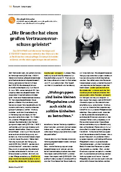 Vorschauseite 1: "Die Branche hat einen großen Vertrauensvorschuss geleistet."