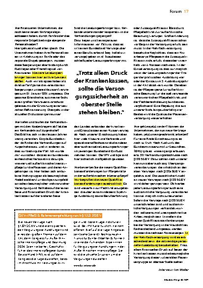 Vorschauseite 2: "Die Branche hat einen großen Vertrauensvorschuss geleistet."