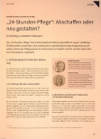 Vorschauseite 1: „24-Stunden-Pflege“: Abschaffen oder neu gestalten?