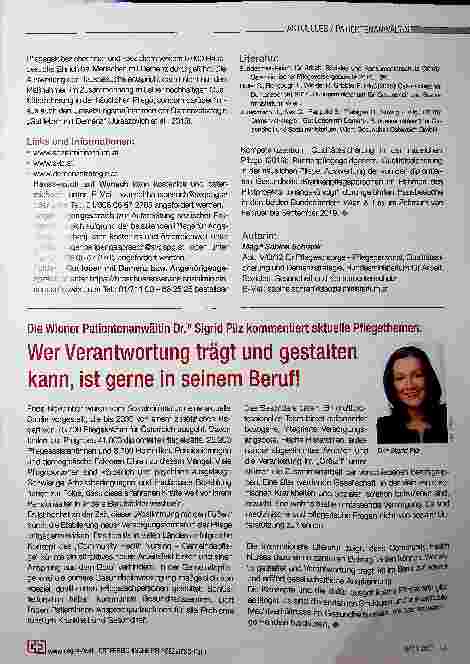 Vorschauseite 2: Qualitätssicherung in der häuslichen Pflege - Ausweitung der Hausbesuche auf Pflegegeldbezieherinnen und -bezieher mit Demenz