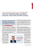 Vorschauseite 1: "«Wer die Entwicklungen am Markt verpasst, wird einen Nachteil haben»"