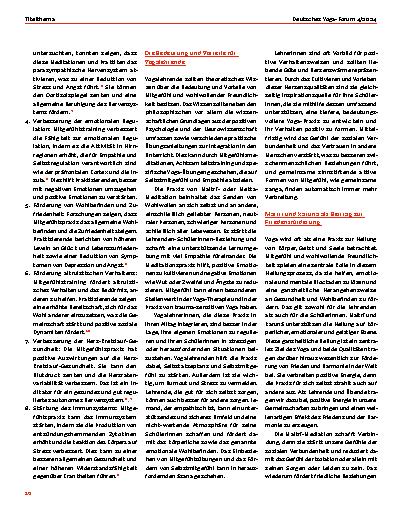 Vorschauseite 3: Der Stellenwert der Praxis der liebevollen Freundlichkeit und des Mitgefühls in der Yoga-Lehrausbildung und in der Yoga-Praxis aus wissenschaftlicher Sicht.