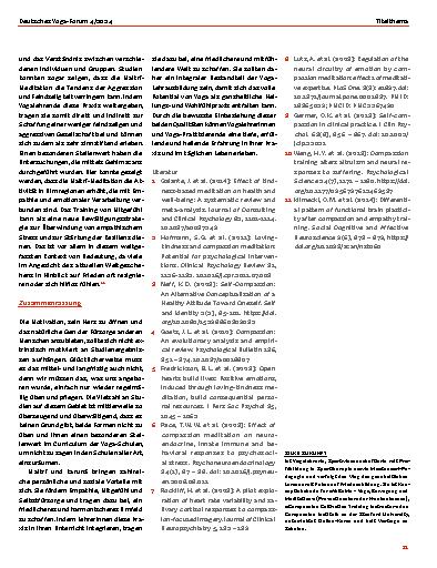 Vorschauseite 4: Der Stellenwert der Praxis der liebevollen Freundlichkeit und des Mitgefühls in der Yoga-Lehrausbildung und in der Yoga-Praxis aus wissenschaftlicher Sicht.