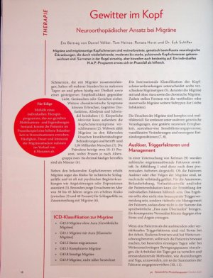 Vorschauseite 1: Gewitter im Kopf Neuroorthopädischer Ansatz bei Migräne