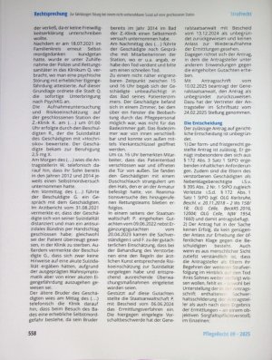 Vorschauseite 2: Zur fahrlässigen Tötung bei einem nicht vorhersehbaren Suizid eines Patienten auf der geschlossenen Station eines Krankenhauses