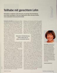 Vorschauseite 1: Teilhabe mit gerechtem Lohn