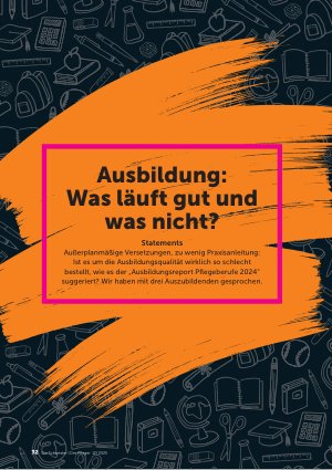 Vorschauseite 1: Ausbildung: Was läuft gut und was nicht?