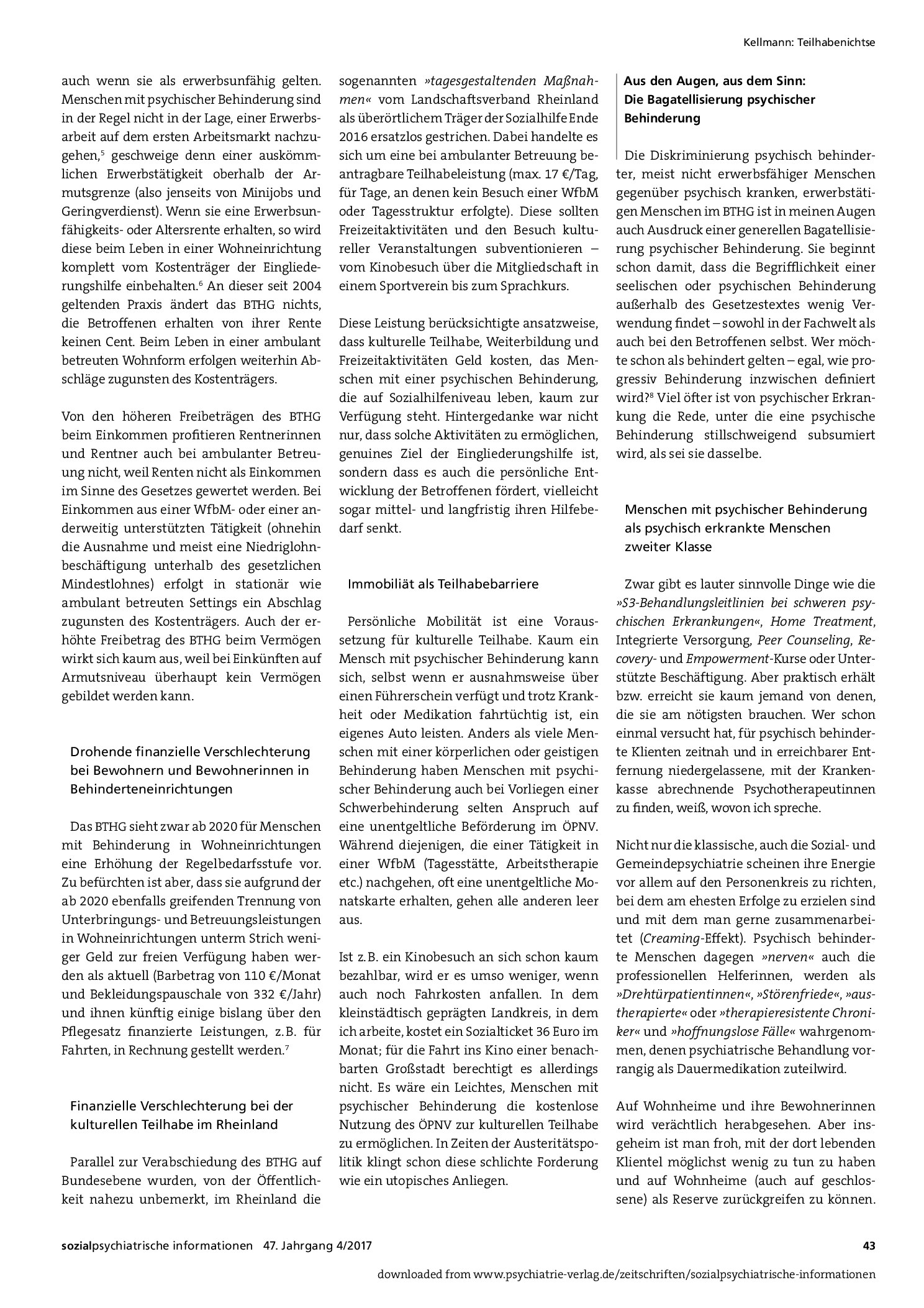 Vorschauseite 2: Teilhabenichtse. Von der Wiederkehr der »armen Irren« und wie das Bundesteilhabegesetz (BTHG) die Zweiklassengesellschaft unter psychisch kranken Menschen festigt
