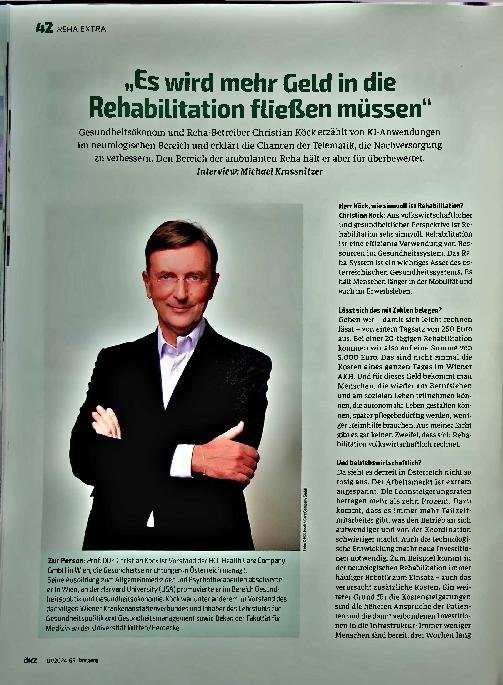 Vorschauseite 1: "Es wird mehr Geld in die Rehabilitation fließen müssen."