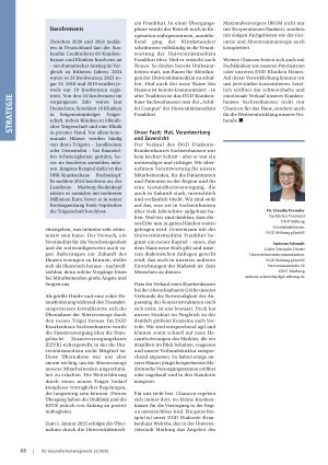 Vorschauseite 4: Emotionaler Abschied eröffnet Zukunftschancen DGD Stiftung hat ihr traditionsreiches DGD Krankenhaus Sachsenhausen an die Universitätsmedizin Frankfurt verkauft