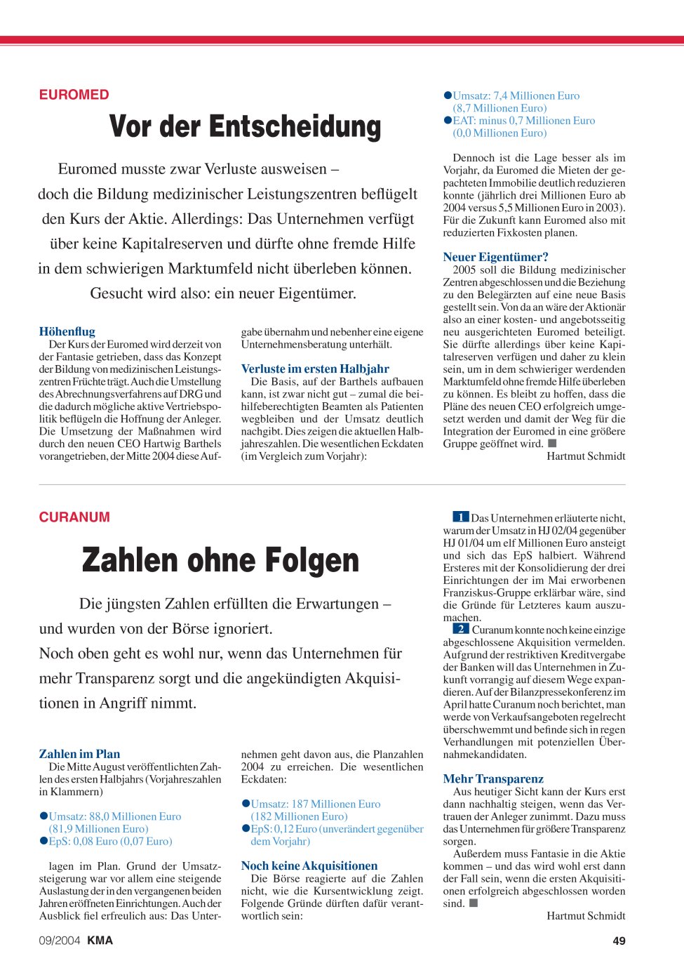 Vorschauseite 1: Vor der Entscheidung